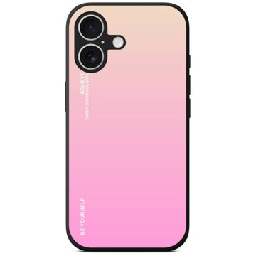 

TopQ Kryt LUXURY iPhone 16 pevný duhový meruňkový 124854