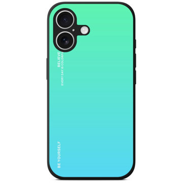 

TopQ Kryt LUXURY iPhone 16 pevný duhový zelený 124853