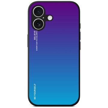 

TopQ Kryt LUXURY iPhone 16 pevný duhový purpurový 124851