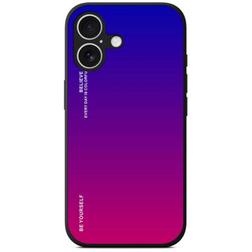 

TopQ Kryt LUXURY iPhone 16 pevný duhový fialový 124849