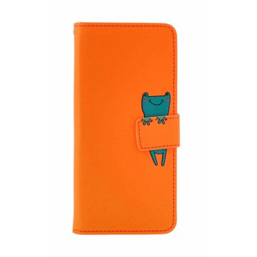 

TopQ Pouzdro Xiaomi Redmi Note 13 Pro 5G knížkové oranžové s žabkou 131065