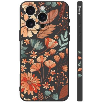 

TopQ Kryt Design iPhone 16 Pro Max Luční kvítí černý 130752