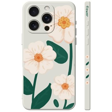 

TopQ Kryt Design iPhone 16 Pro Bílé květy 130739