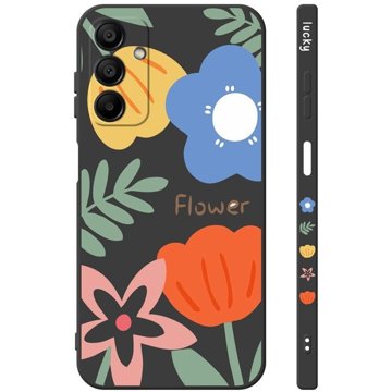 

TopQ Kryt Design Samsung A15 Malované květy černý 130709