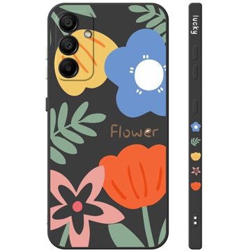 

TopQ Kryt Design Samsung A55 Malované květy černý 130706