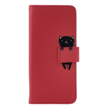 

TopQ Pouzdro Xiaomi Redmi Note 13 Pro+ 5G knížkové vínové s kočičkou 131067