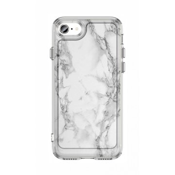 

TopQ Kryt STYLE iPhone SE 2020 pevný Mramor bílý 131194