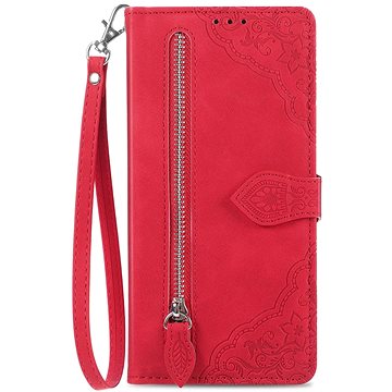 

TopQ Pouzdro Xiaomi Redmi Note 13 knížkové se zipem červené 121875