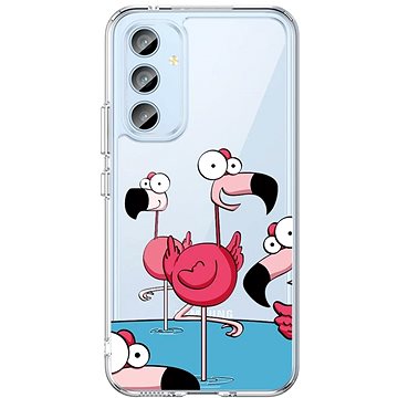 

TopQ Kryt Image Samsung A54 5G Image pevný Cartoon Flamingos 121541