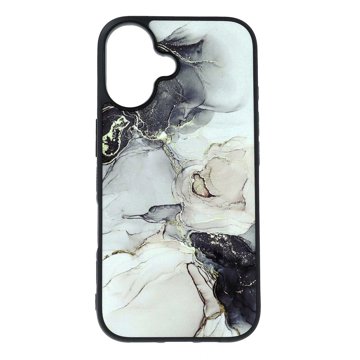 

TopQ Kryt Marble iPhone 16 pevný Smoky Cream 132167