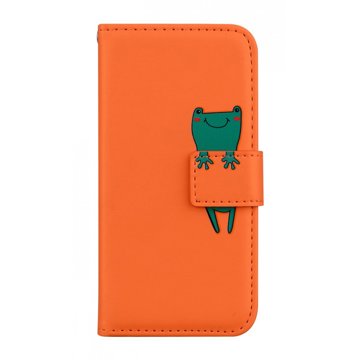 

TopQ Pouzdro Xiaomi Redmi 14C knížkové oranžové s žabkou 132682