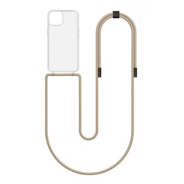 

TopQ Kryt Simple iPhone 11 s béžovou šňůrkou průhledný 131117
