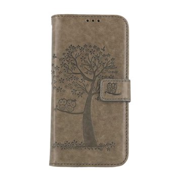 

TopQ Pouzdro Samsung A16 knížkové Šedý strom sovičky 132438