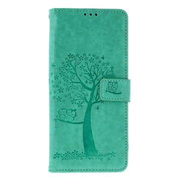

TopQ Pouzdro Xiaomi Redmi 14C knížkové Zelený strom sovičky 132389