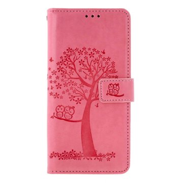

TopQ Pouzdro Xiaomi Redmi Note 13 knížkové Růžový strom sovičky 130632