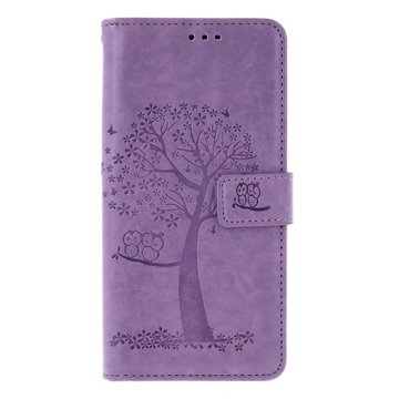 

TopQ Pouzdro Xiaomi Redmi Note 13 knížkové Světle fialový strom sovičky 130631