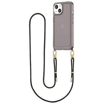 

TopQ Esthetique iPhone 13 s černou šňůrkou tmavý 126529