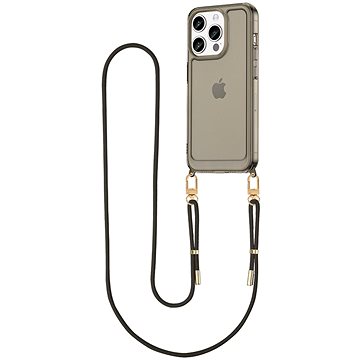 

TopQ Esthetique iPhone 15 Pro s černou šňůrkou tmavý 126532