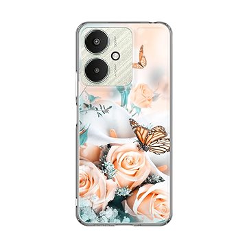 

TopQ Image Xiaomi Redmi 13C 5G Image pevný Růže s motýlem 126677
