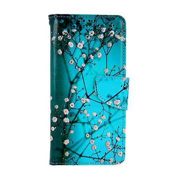 

TopQ Samsung A55 knížkové Modré s květy 126437