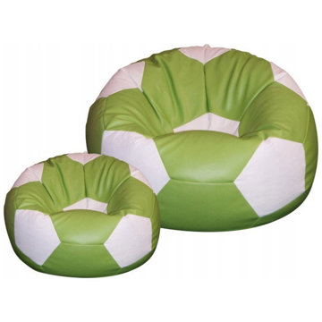 

TopKing Sedací vak míč XXXL 100 cm + podnožník XL 35 cm, zeleno/bílý