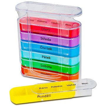 

TORO Dávkovač na léky 7 dní barevné krabičky