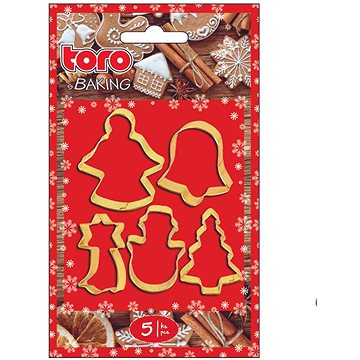 

TORO Sada vykrajovátek Vánoční 5 ks 5 cm zlaté