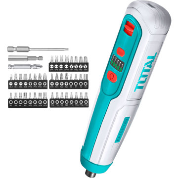 

Total Šroubovák AKU mini, 4 V, USB nabíjení, se sadou bitů