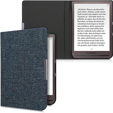 

KW Mobile - Fabric Flip - KW4677504 - Pouzdro pro Pocketbook 740/741 - tmavě modré