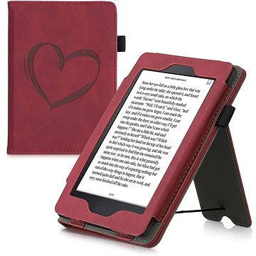 

KW Mobile - Nubuck Brushed Heart - KW5567502 - Pouzdro pro Amazon Kindle Paperwhite 1/2/3 - Dark Red