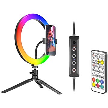 

Tracer Ring Kruhová lampa se stativem RGB 26 cm