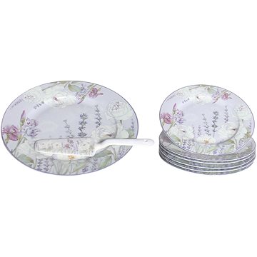 

Home Elements Dortový set: dortový talíř, 6× talíř, dortová lžíce, Levandule