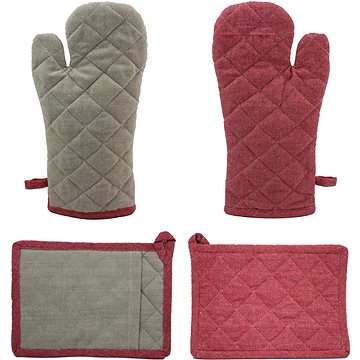 

Home Elements Chňapka s magnetem a podložkou béžová a červená