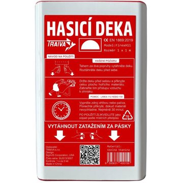 

TRAIVA Hasící deka Firex H11, tvrdý bílý obal