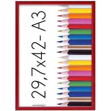 

TRADAG Polaris červený 29,7 x 42 /A3/plexi