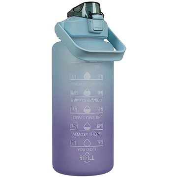 

Trizand 24496 Motivační láhev na vodu 2000 ml, fialovomodrá