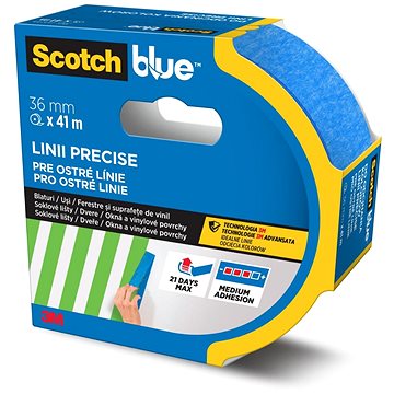 3M Scotch™ univerzální maskovací páska 36 mm × 41 m, provedení 2093 - pro ostré linie