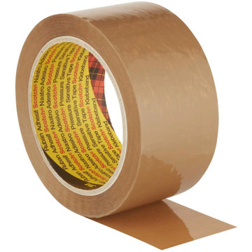 3M Scotch balicí páska 371 pro rychlé, pevné a spolehlivé lepení, 50 mm × 66 m, hnědá