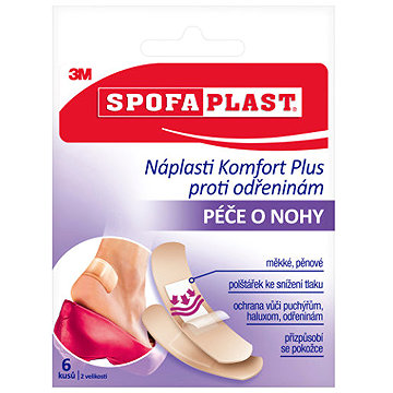 

3M Spofaplast Komfort Plus náplasti proti odřeninám 187, 72 mm × 25 mm, 6 ks