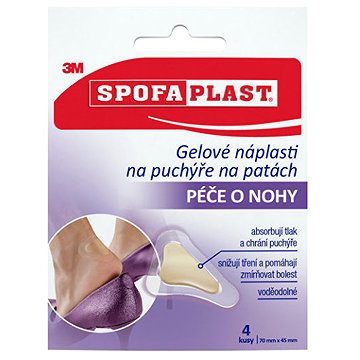 

3M Spofaplast Gelové náplasti na puchýře na patách 912N, 70 mm x 45 mm, 4ks
