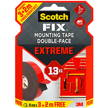 3M Scotch-FIX™ Supersilná oboustranná montážní páska PT1100-193+20, 19 mm × 3 + 2 m
