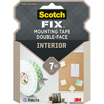 3M Scotch-FIX™ Oboustranná interiérová montážní páska 4496G-1950-P, 19 mm × 5 m