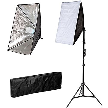 

Tectake Studiové světlo se softboxem, stativem, černá