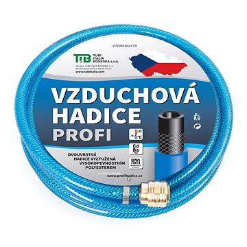 

TUBI Vzduchová hadice modrá průhledná s koncovkami 9x15 mm, 15 m