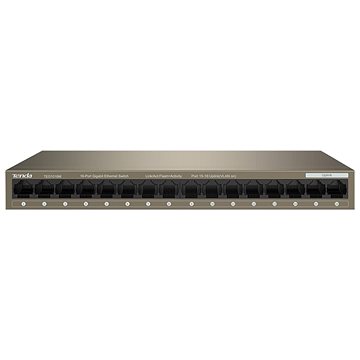 Tenda TEG1016M 16x Gigabit Desktop Ethernet Switch, VLAN, MAC 8K, Fanless