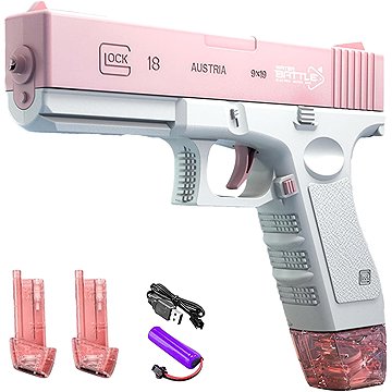 

Toybit Automatická vodní pistole Spray se zásobníky, růžová