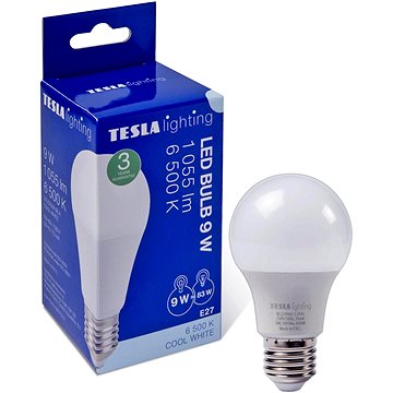 

TESLA LED BULB E27, 9W, 1055lm, 6500K studená bílá