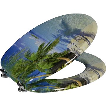 

AQUALINE Záchodové prkénko s potiskem palma FUNNY MDF HY-S351