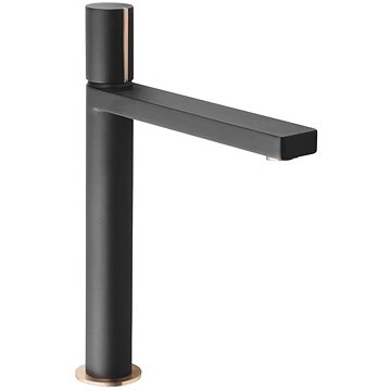 

SAPHO KAISA stojánková umyvadlová baterie vysoká, bez výpusti, 235 mm, černá/růžové zlato ZT091