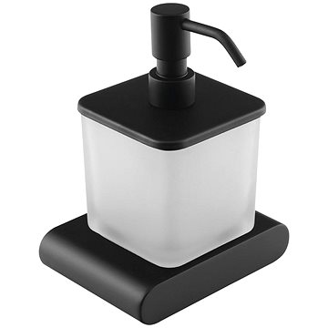 

SAPHO FLORI dávkovač mýdla, černá mat/mléčné sklo RF019/15